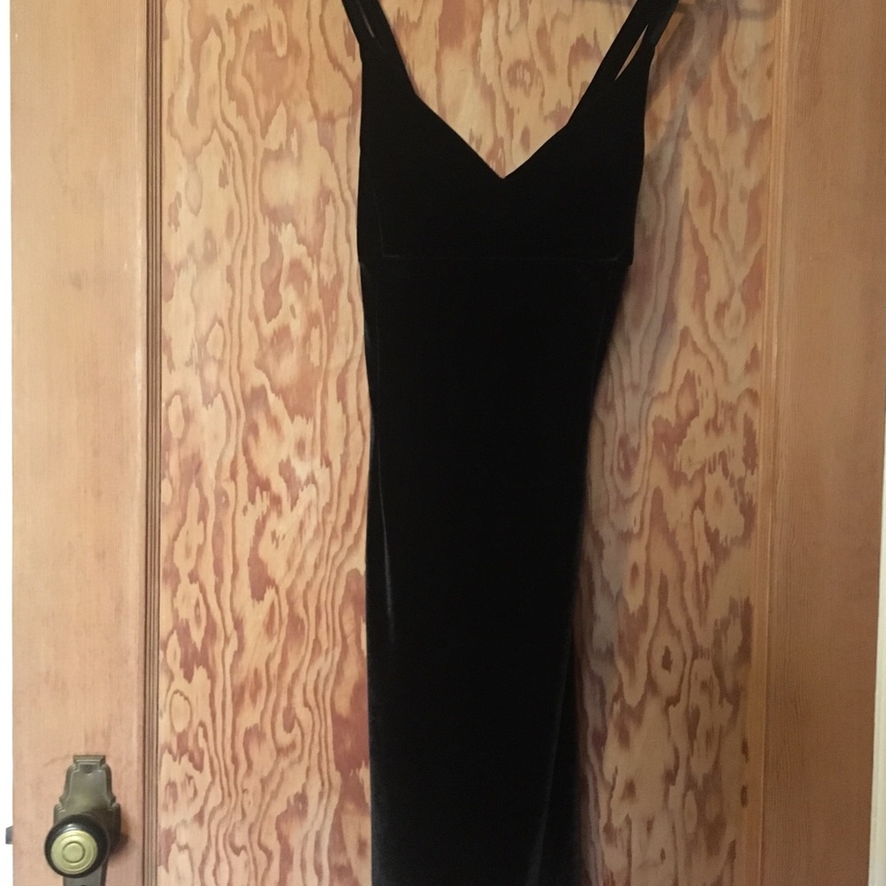 Black velvet dress